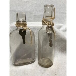 Vintage Antique, Whiskey or Soda Bottles Vintage Key, Wedding Decor, Farmhouse‎